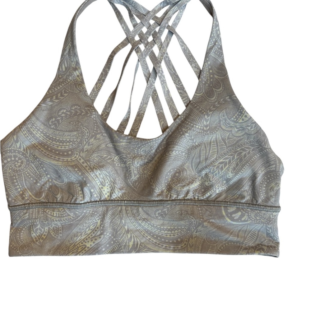 Lululemon Athletica Paisley Strappy Sports Bra - Gray